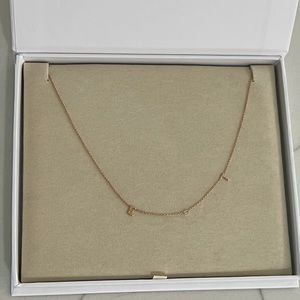 BYCHARI 2 initial diamond necklace